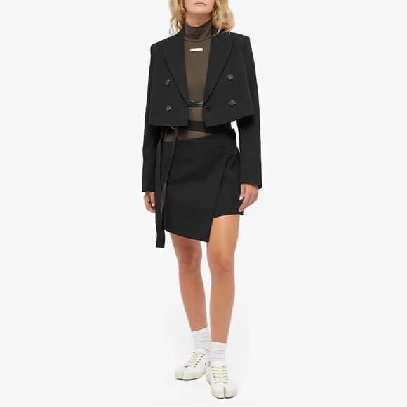 Helmut Lang Belted CRP Rider Blazer Black 8 NWT - Picture 4 of 16